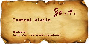 Zsarnai Aladin névjegykártya